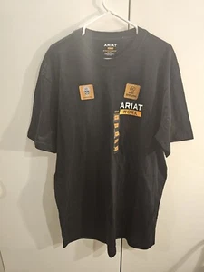 Ariat Rebar Mens XLT Black Skull Short Sleeve Tshirt New With Tag - Picture 1 of 5