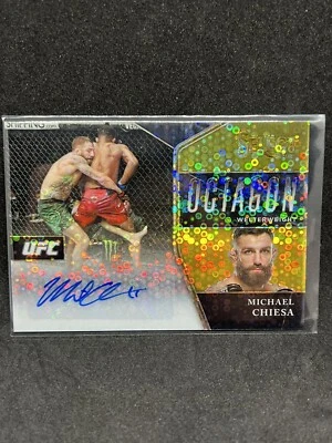 2021 PANINI SELECT UFC MICHAEL CHIESA OCTAGON GOLD DISCO AUTO /10 - Image 1 of 2
