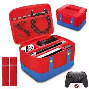 Carrying Storage Soft Case for Nintendo Switch OLED Portable Travel Bag RedBlue - Picture 1 of 5