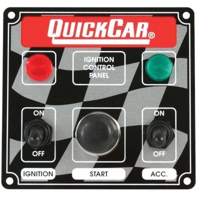 Panel de interruptores de montaje en tablero Quickcar Racing Products 50-022 4-5/8 pulgadas x 4-3/8 pulgadas Foto 1 de 3