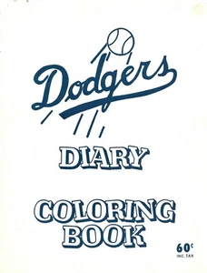 1963 Los Angeles Dodgers Tagebuch Malbuch COMICBUCH PROGRAMM EX - Bild 1 von 1