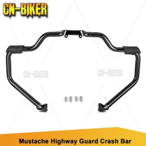 Protector de motor bigote negro brillante barra de choque de carretera para Indian Springfield 2016+ - Imagen 1 de 8