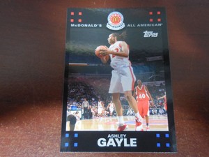 2008 Topps McDonald's All-American All American Card WNBA QTY Ashley Gayle