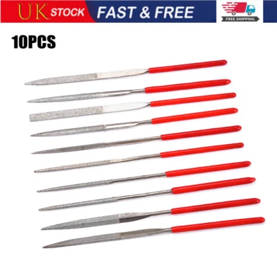 10pcs guitar file fret nut saddle slot grinding file set luthier repair tool UK - Image 1 of 4