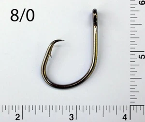 CONFEZIONE DA 25 TACKLEWORKS Misura 8/0 4x Ganci Cerchio Offset Forte L2004 - Foto 1 di 2