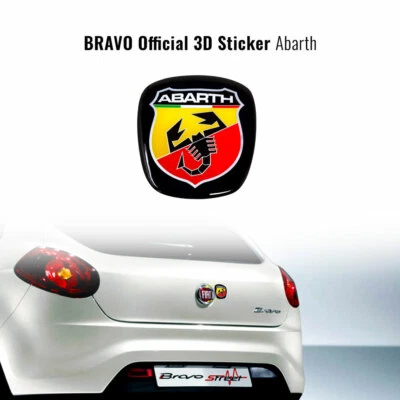 Adesivo Abarth 3D Ricambio Logo per Bravo Posteriore - Immagine 1 di 4