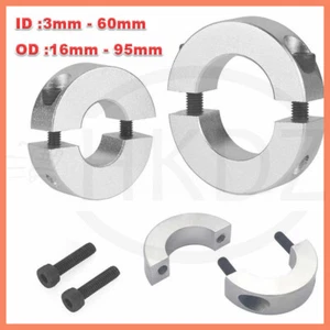 Aluminium Clamp Separate Collar Lock Limit Ring Fixing Shaft Diameter 16mm -95mm - Picture 1 of 43