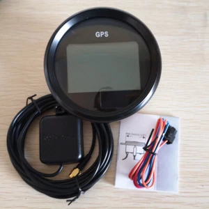 85MM Black MPH Knots KM/H GPS Speedometer Odometer Trip Cog for Car Truck Marine - Picture 1 of 7