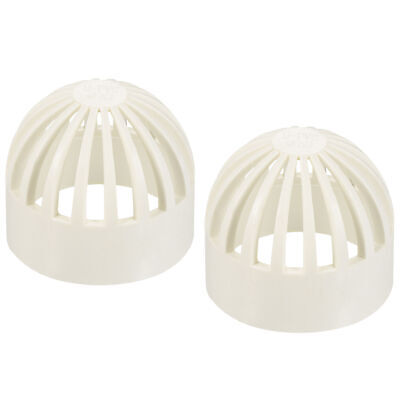 2Pcs 63mm ID Tank Filter Guard Cover Round PVC Intake Strainer Net Cap White • 10.31£