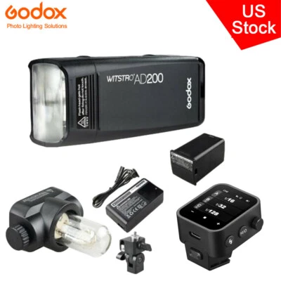 US Godox AD200 2.4G TTL HSS Pocket Flash Speedlite+X3-S Flash Trigger For Sony - Image 1 of 4