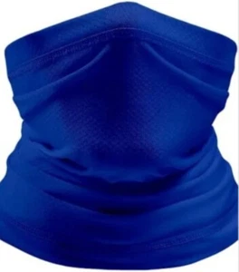 Blaue Halsgamasche schützt Nacken & Gesicht / Staub Sonne Wind Schmutz & Kälte - Bild 1 von 2