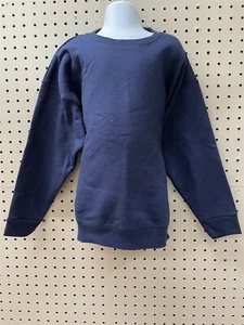 203X02 Hanes D044 Youth 50/50 Fleece Crew SM Navy NWOT - Picture 1 of 2