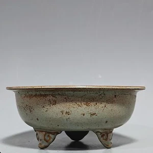 8.3"song dynasty offcial kiln ru Porcelain gugong mark Three feet Incense Burner - Picture 1 of 9