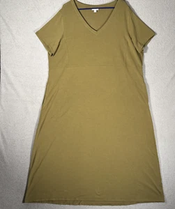 J Jill Camicia Abito Donna Taglie Forti 3x Verde Oliva Pima Misto Cotone Elasticizzato - Foto 1 di 12