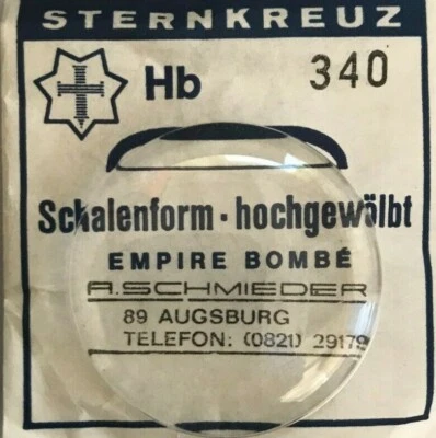 STERNKREUZ Vidrio arqueado alto cristal reloj Hb forma de cuenca cruz estelar (1 pieza libre elección)