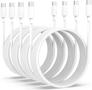 Pack 4 Câble de Charge USB C vers C 6ft Type C Cordon Rapide pour iPhone 15 pour Samsung - Photo 1 sur 7