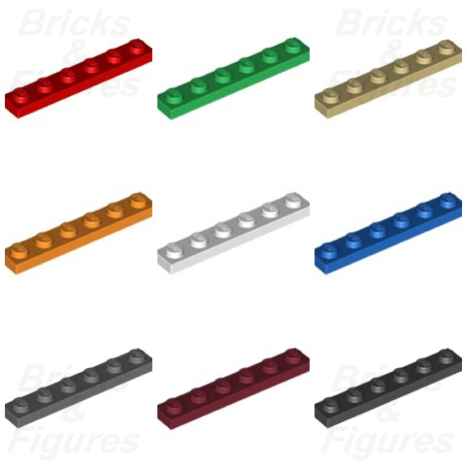 LEGO 1 x 6 Plate Parts - Pick Your Colour & Amount 10 / 20 / 50 3666 Genuine - image 1 of 1