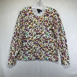 August Silk Floral Top Super Colorful Soft Tight Fitting Medium Stretch - Picture 1 of 17