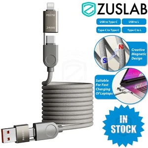 4 in 1 Type-C/USB to Type-C PD 240W Charging Magnetic Cable For iPhone Samsung - Picture 1 of 10