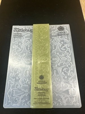 Cricut Cuttlebug Embossing Folder Pattern April Garden Anna Griffin RARE HTF EUC - Image 1 of 4
