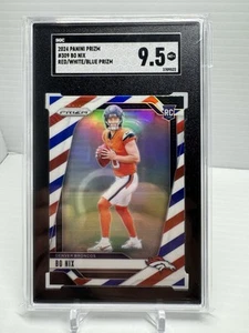 Panini Prizm Bo Nix #309 RC 2024 ROJO/BLANCO/AZUL novato SGC 9,5 como nuevo+ - Imagen 1 de 2