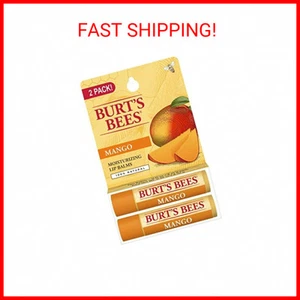 Burt's Bees Lip Balm - Mango, Lip Moisturizer W/ Responsibly Sourced Beeswax 2ct - Picture 1 of 2
