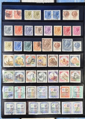 ITALIAN Castles / Syracuse Coin Daily Stamp Mix from ITALY - Sold as Seen VF  (F - Image 1 of 2