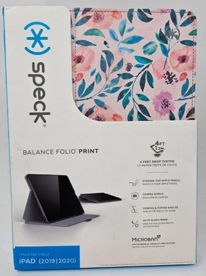 Speck iPad 10.2 9th/8th/7th Gen Balance Folio Case /w Microban, Roses/Lilac - Image 1 of 4