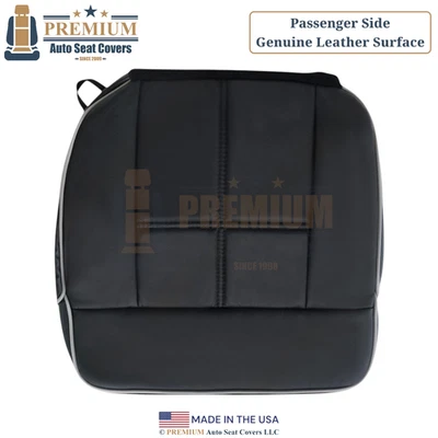 Cubierta de asiento inferior de pasajero de cuero genuino de ébano para Lincoln Mark LT 2006-2008 Foto 1 de 4