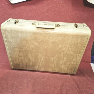 Vintage Samsonite Shwayder Koffer 4521 Denver MARBLED creme hellbraun 21x16x7 ohne Schlüssel - Bild 1 von 17