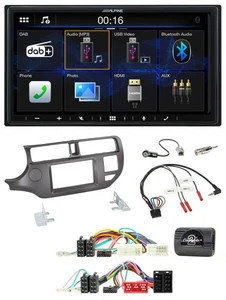 Alpine Bluetooth 2DIN Lenkrad DAB USB Autoradio für Kia Rio 11-15 UB anthrazit - Bild 1 von 12