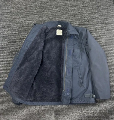 Vintage Military Jacket Men L Blue Flame Resistant Wool Pile Fleece Lined 90s - Image 1 of 4