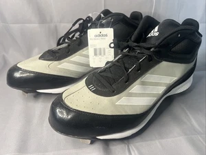 NEW NWT Adidas Mens Xtra Bases 2 G48377 Gray Black White Baseball Cleats Size 14 - Picture 1 of 11