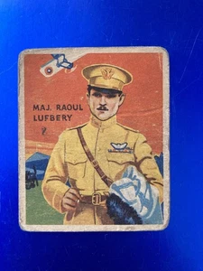 1933 National Chicle Sky Birds #22 Maj Raoul Lufbery - Picture 1 of 2