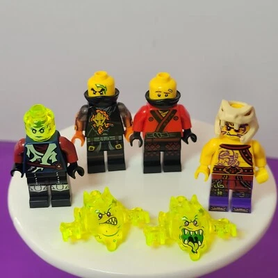 Lego Ninjago mini figura lote Zugu, Cole RX, Kai Kendo, Bansha, Skreemer máscaras x2 Foto 1 de 4