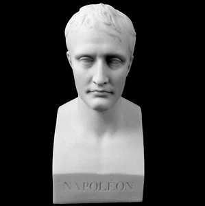 NAPOLEON AS CAESAR AFTER CANOVA - MARBLE SCULPTURE / BUST - MADE IN ENGLAND 7" - Picture 1 of 5