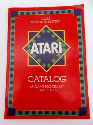 Vng 1981 Red The ATARI Video Computer System Catalog 45 Game Program Cartridge  - Image 1 of 4