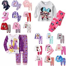 Kids Toddler 2Pcs Long Sleeve Character Pyjamas Pjs Set Girls Nightwear Outfits