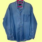 Vintage 90s Denim Chambray MacCluer Button-Down Western Men's XL Shirt