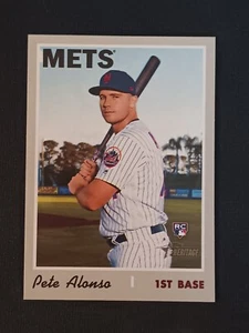 2019 TOPPS HERITAGE PETE ALONZO #519 ROOKIE CARD. NEW YORK METS - Picture 1 of 3