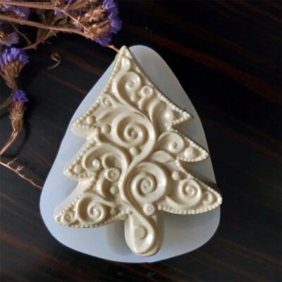 Christmas Tree Silicone Mold Pendant Party Decoration Candle Aroma Gift Gypsum - Image 1 of 4