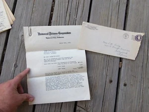Vintage 1935 "Universal Pictures" Letter + Envelope Film Studio Advertise Movie - Imagen 1 de 4