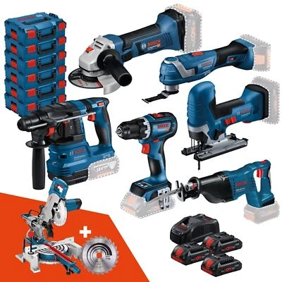 Bosch 18V Profiset MEGA GSR GBH GSA GST GWS GOP 3x 4,0Ah Procore + gratis GCM 80 - Bild 1 von 2