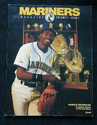 1990 Seattle Mariners Magazine - Volume 2 Issue 1 Harold Reynolds on Cover - Image 1 of 2