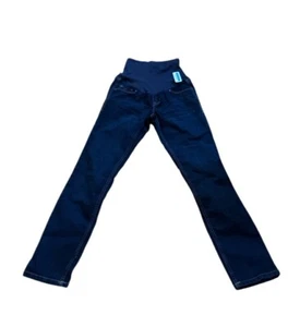 Old Navy Maternity Womens Size 6 Reg Blue Jeans Smooth Panel Stretch Skinny - Picture 1 of 3