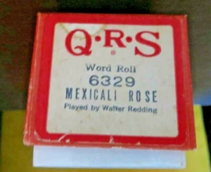  QRS 6329 Mexican Rose Player Piano Music Word Roll in Box - Bild 1 von 2