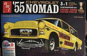 NEW IN BOX SEALED AMT 1955 CHEVY NOMAD 1/25 CAR MODEL KIT W/ DECALS COLLECTIBLE - Picture 1 of 3