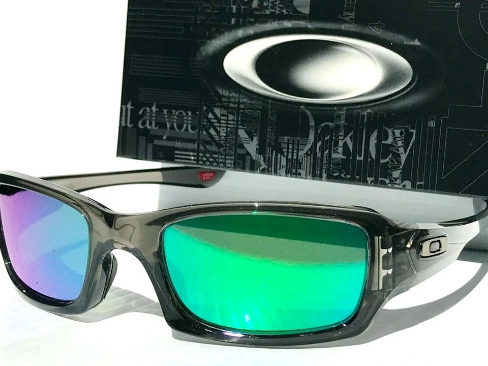 NEW Oakley FIVES Squared Grey Smoke POLARIZED Galaxy JADE Mirror Sunglass 9238 - Image 1 of 4