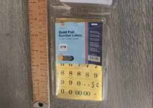 Gold Foil Number Label - 1 Packs by 378Total Labels) - Picture 1 of 1