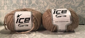 Ice Yarns Alpaca Chain Brown 2 Balls 50g 110m 25% Superfine Alpaca 40% Wool - Picture 1 of 6